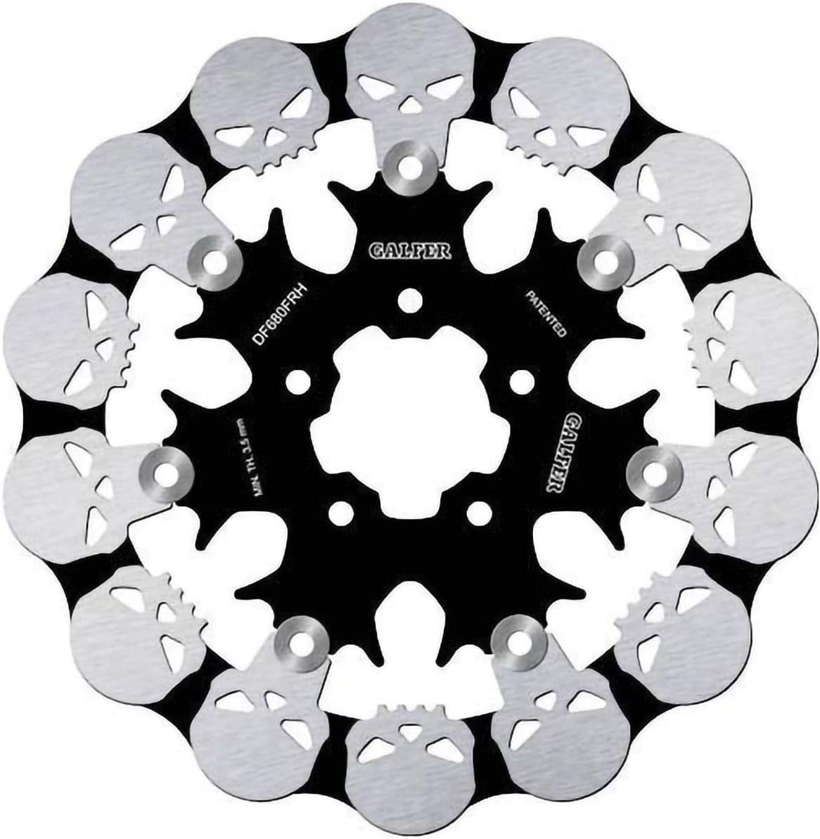 Galfer Floating Skull Brake Rotor - Front (Front) Compatible With - HARLEY FLHX2 - Auto & Accessory