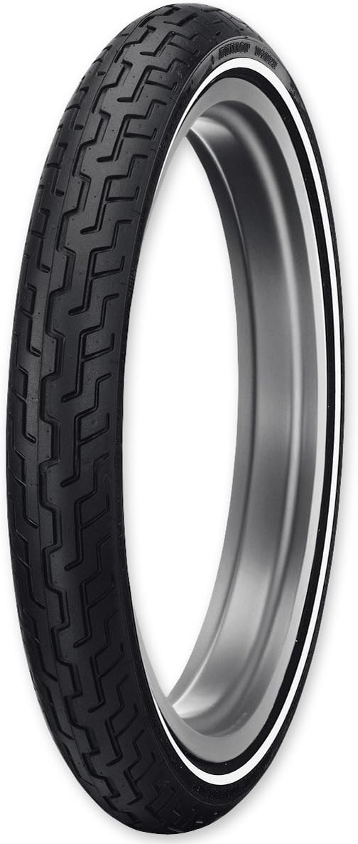 Dunlop Dunlop D402 Whitewall Front Tire (Medium Whitewall / MH90-)