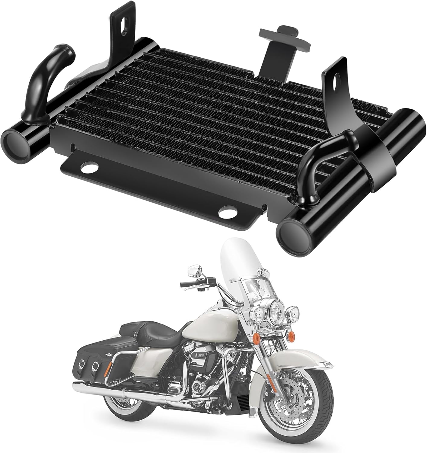 Oil Cooler for Harley, Oil Cooler Cooling Radiator Replacement Accessories for Touring Road King Electra Glide Street Glide Road Glide - - for Bikers